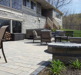 Backyard Patio, Smokeless Fire pit and Steps