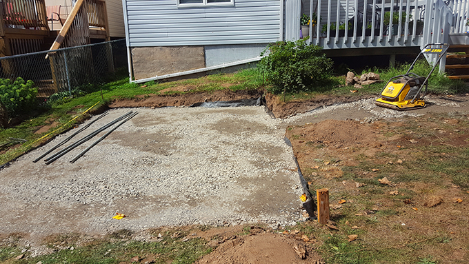 Small backyard patio