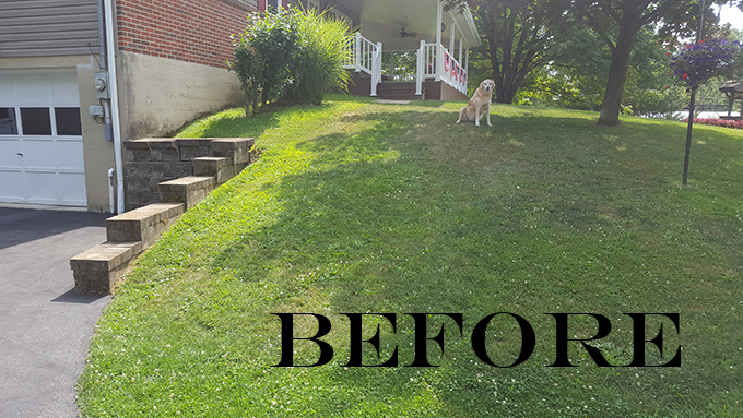 Retaining wall and front door access